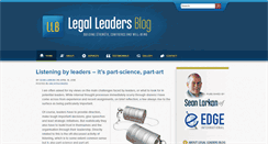 Desktop Screenshot of legalleadersblog.com