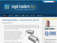 Tablet Screenshot of legalleadersblog.com